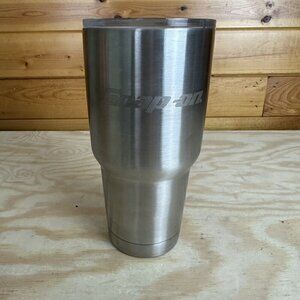 Snap-On Brushed Stainless Steel Travel Mug 30 Oz Insulated Cup